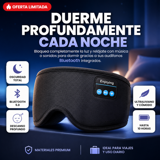 SleepWave™ Antifaz Bluetooth para un Descanso Profundo